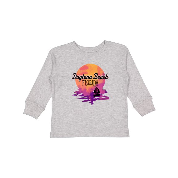 Inktastic Daytona Beach Florida Sunset Girls Long Sleeve Toddler T-Shirt