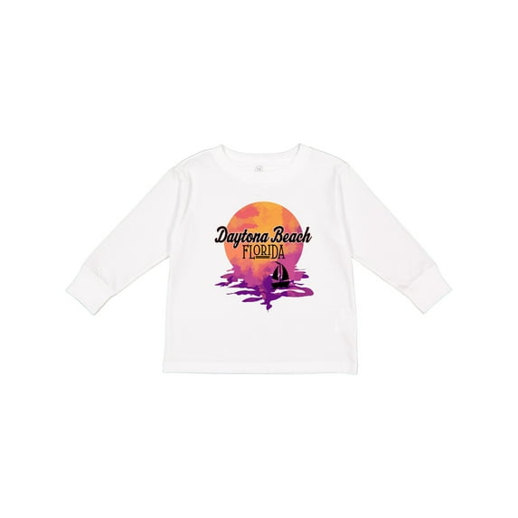 Inktastic Daytona Beach Florida Sunset Girls Long Sleeve Toddler T-Shirt