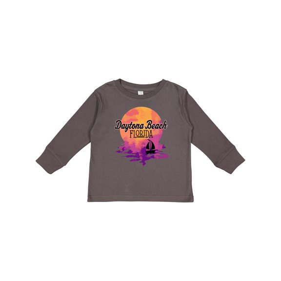 Inktastic Daytona Beach Florida Sunset Girls Long Sleeve Toddler T-Shirt