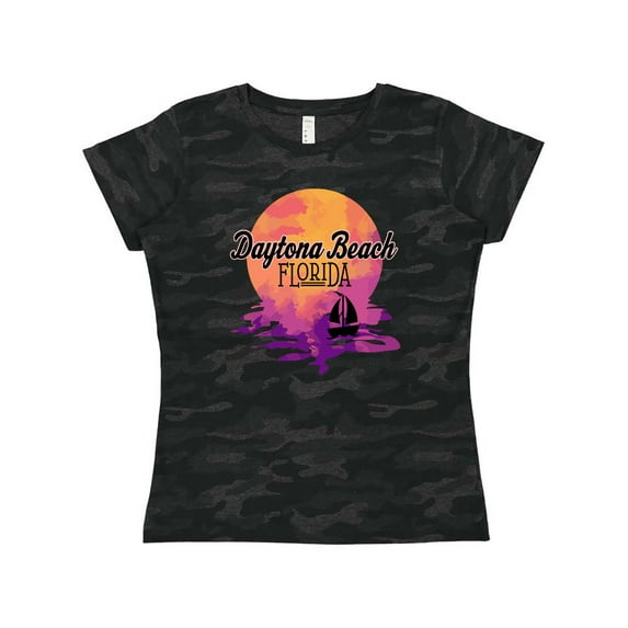 Inktastic Daytona Beach Florida Sunset Women's T-Shirt