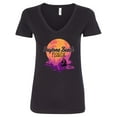 thumbnail image 1 of Inktastic Daytona Beach Florida Sunset Women's V-Neck T-Shirt, 1 of 5