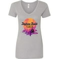 thumbnail image 1 of Inktastic Daytona Beach Florida Sunset Women's V-Neck T-Shirt, 1 of 5