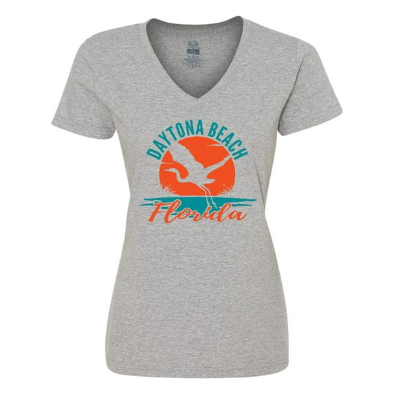 Inktastic Daytona Beach Florida Vacation Trip Women's V-Neck T-Shirt