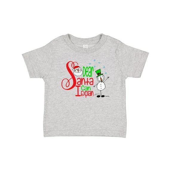 Inktastic Dear Santa I Can Explain Cute Snowman and Snowflakes Boys or Girls Baby T-Shirt