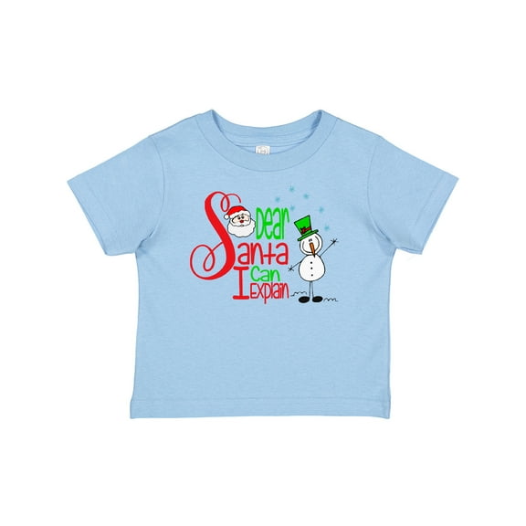 Inktastic Dear Santa I Can Explain Cute Snowman and Snowflakes Boys or Girls Baby T-Shirt