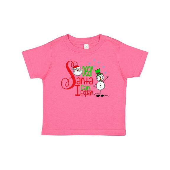 Inktastic Dear Santa I Can Explain Cute Snowman and Snowflakes Boys or Girls Baby T-Shirt