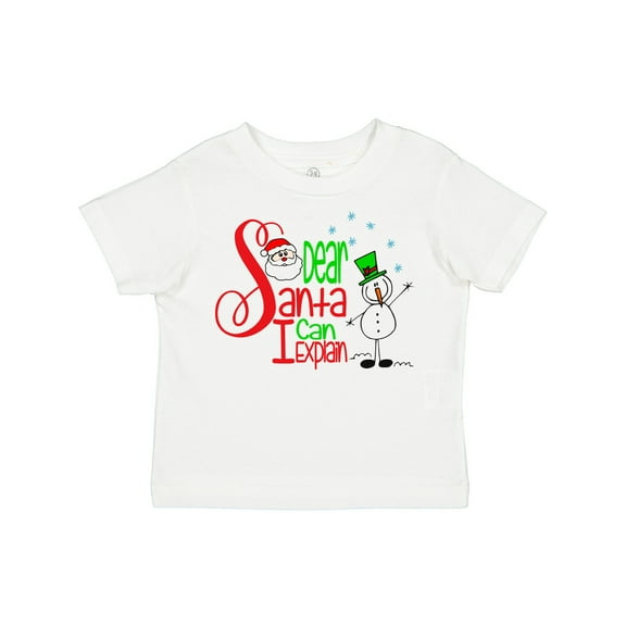 Inktastic Dear Santa I Can Explain Cute Snowman and Snowflakes Boys or Girls Toddler T-Shirt