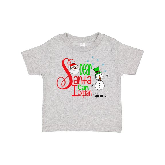 Inktastic Dear Santa I Can Explain Cute Snowman and Snowflakes Boys or Girls Toddler T-Shirt