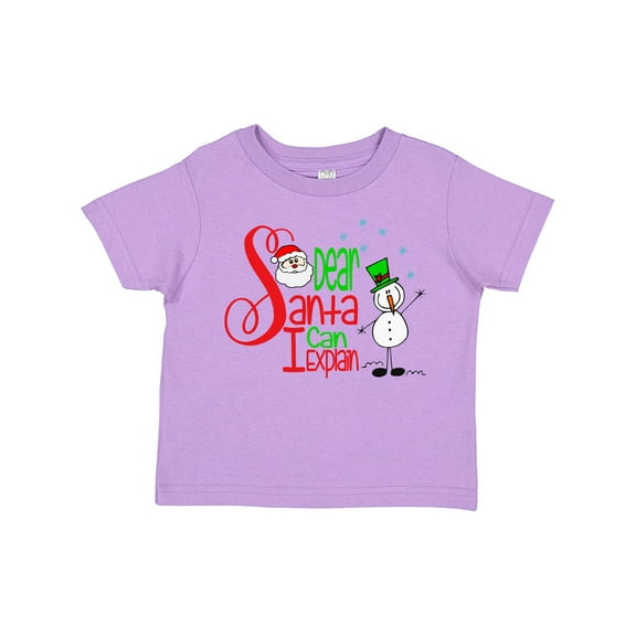 Inktastic Dear Santa I Can Explain Cute Snowman and Snowflakes Boys or Girls Toddler T-Shirt