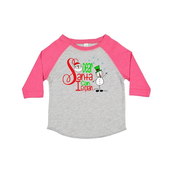 Inktastic Dear Santa I Can Explain Cute Snowman and Snowflakes Boys or Girls Toddler T-Shirt