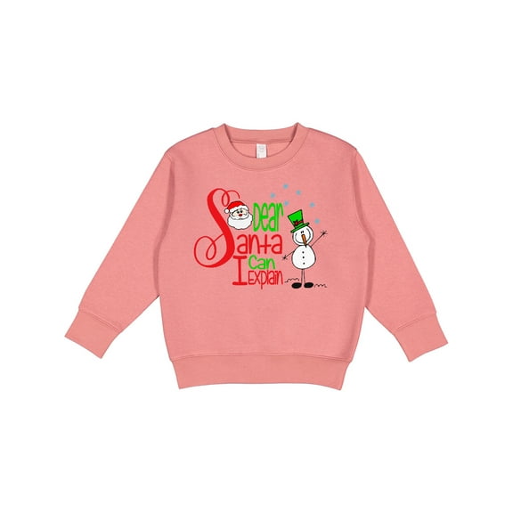 Inktastic Dear Santa I Can Explain Cute Snowman and Snowflakes Toddler Sweatshirt