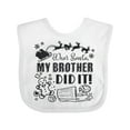 thumbnail image 1 of Inktastic Dear Santa, My Brother Did It Funny Christmas Boys or Girls Baby Bib, 1 of 4