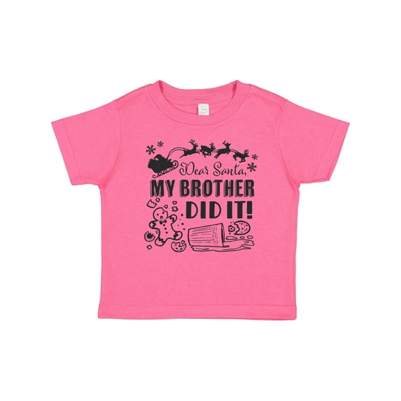 Inktastic Dear Santa, My Brother Did It Funny Christmas Boys or Girls Baby T-Shirt