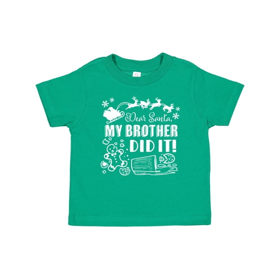 Inktastic Dear Santa, My Brother Did It Funny Christmas Boys or Girls Baby T-Shirt