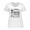 thumbnail image 1 of Inktastic Dear Santa, My Brother Did It Funny Christmas Women's Plus Size T-Shirt, 1 of 5