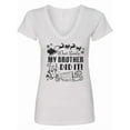 thumbnail image 1 of Inktastic Dear Santa, My Brother Did It Funny Christmas Women's V-Neck T-Shirt, 1 of 5