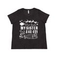 thumbnail image 1 of Inktastic Dear Santa, My Sister Did It Funny Christmas Women's Plus Size T-Shirt, 1 of 5