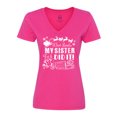 thumbnail image 1 of Inktastic Dear Santa, My Sister Did It Funny Christmas Women's V-Neck T-Shirt, 1 of 5