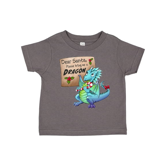 Inktastic Dear Santa, Please Bring Me a Dragon Christmas Wish Boys or Girls Toddler T-Shirt