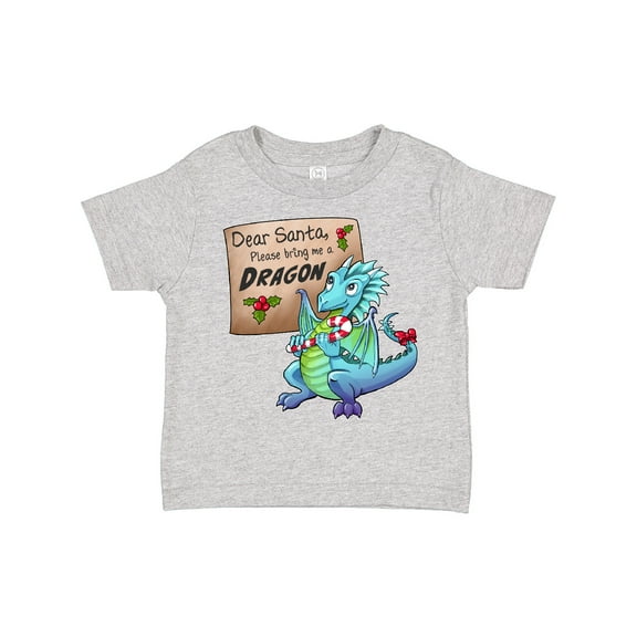Inktastic Dear Santa, Please Bring Me a Dragon Christmas Wish Boys or Girls Toddler T-Shirt