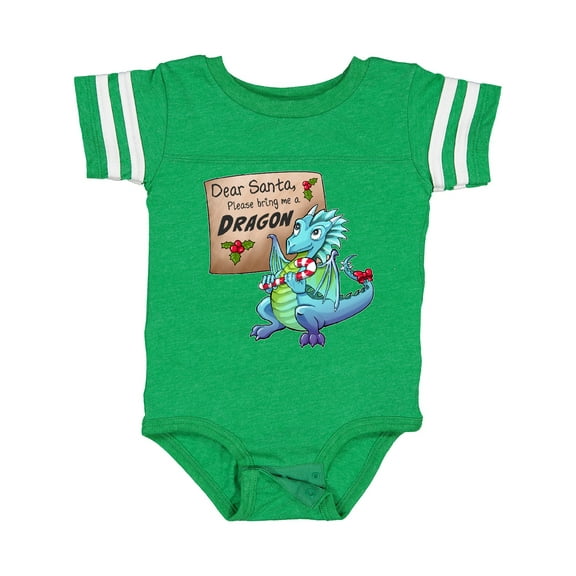 Inktastic Dear Santa, Please Bring Me a Dragon- Christmas wish Boys or Girls Baby Bodysuit