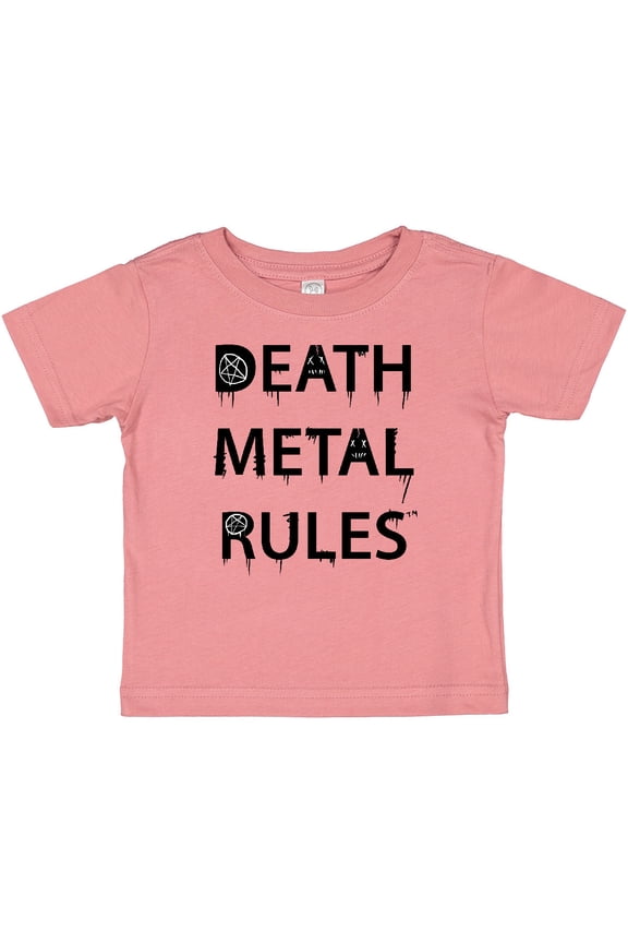 Death Metal Rules White T-Shirt Boys or Girls Baby T-Shirt