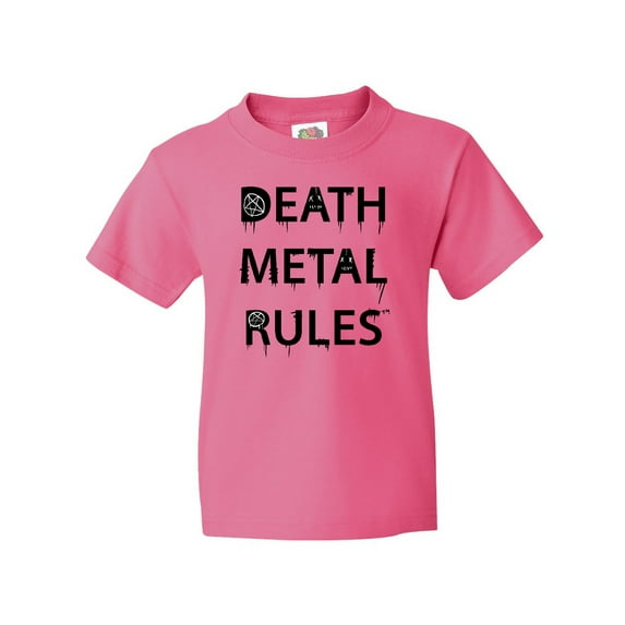 Inktastic Death Metal Rules White T-Shirt Youth T-Shirt