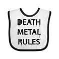 thumbnail image 1 of Inktastic Death Metal Rules White T-shirt Boys or Girls Baby Bib, 1 of 4