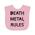 thumbnail image 1 of Inktastic Death Metal Rules White T-shirt Boys or Girls Baby Bib, 1 of 4