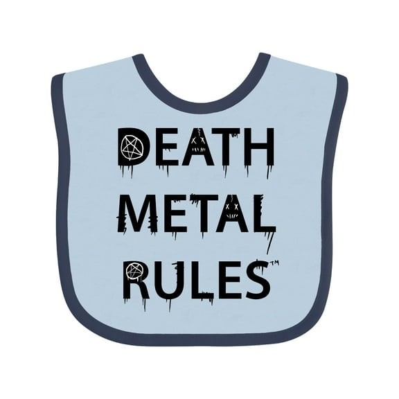 Inktastic Death Metal Rules White T-shirt Boys or Girls Baby Bib