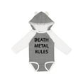 thumbnail image 1 of Inktastic Death Metal Rules White T-shirt Boys or Girls Long Sleeve Baby Bodysuit, 1 of 5