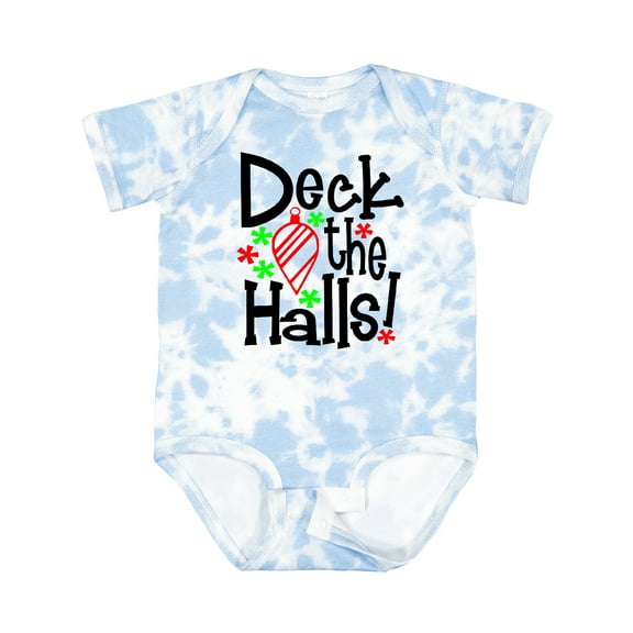 Inktastic Deck the Halls Christmas Ornament Boys or Girls Baby Bodysuit