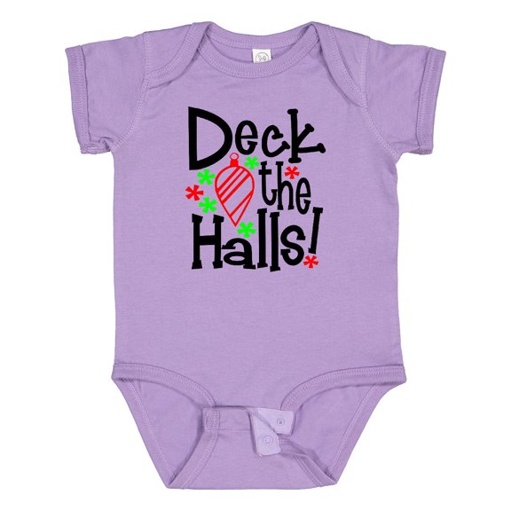 Inktastic Deck the Halls Christmas Ornament Boys or Girls Baby Bodysuit