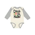 thumbnail image 1 of Inktastic Deck the Halls Christmas Ornament Boys or Girls Long Sleeve Baby Bodysuit, 1 of 5