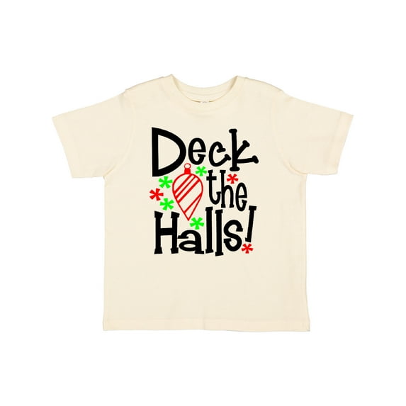 Inktastic Deck the Halls Christmas Ornament Boys or Girls Toddler T-Shirt
