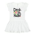 thumbnail image 1 of Inktastic Deck the Halls Christmas Ornament Girls Baby Dress, 1 of 5