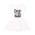 thumbnail image 1 of Inktastic Deck the Halls Christmas Ornament Girls Toddler Dress, 1 of 4