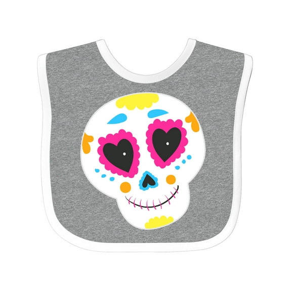 Inktastic Decorated Skull Boys or Girls Baby Bib