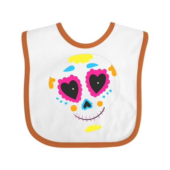 Inktastic Decorated Skull Boys or Girls Baby Bib
