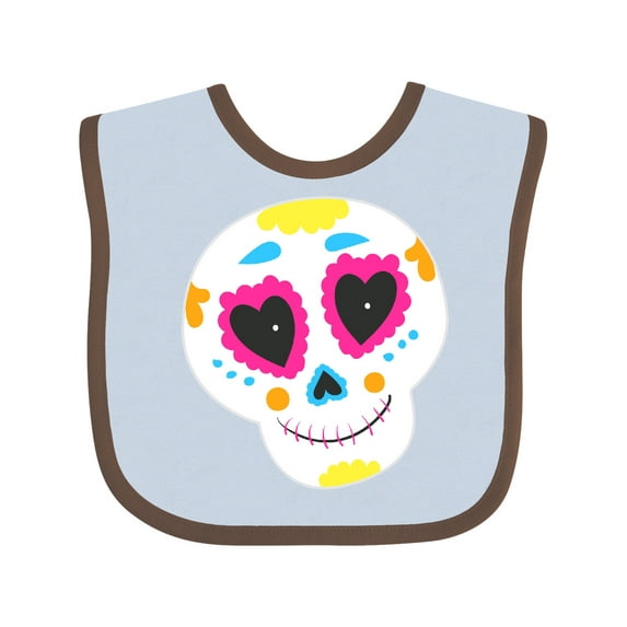Inktastic Decorated Skull Boys or Girls Baby Bib