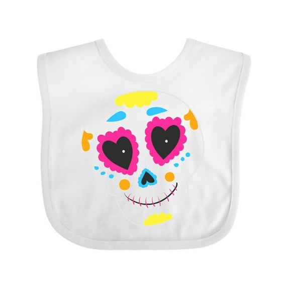 Inktastic Decorated Skull Boys or Girls Baby Bib