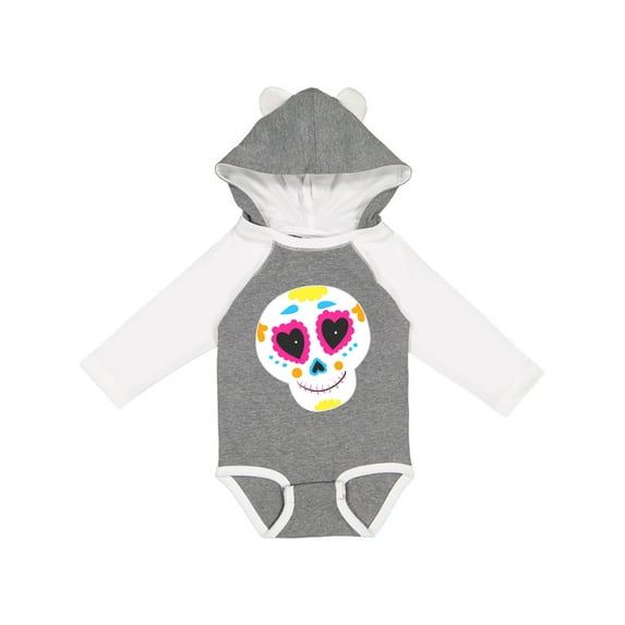 Inktastic Decorated Skull Boys or Girls Long Sleeve Baby Bodysuit