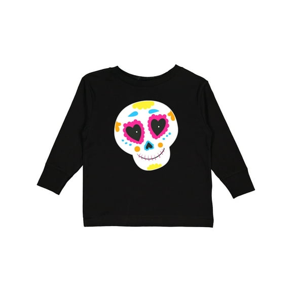 Inktastic Decorated Skull Boys or Girls Long Sleeve Toddler T-Shirt