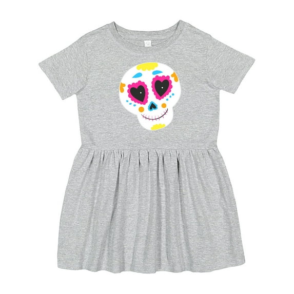 Inktastic Decorated Skull Girls Toddler Dress