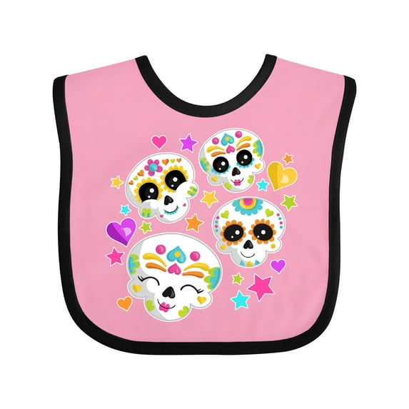 Inktastic Decorative Skull Party for Day of the Dead Boys or Girls Baby Bib