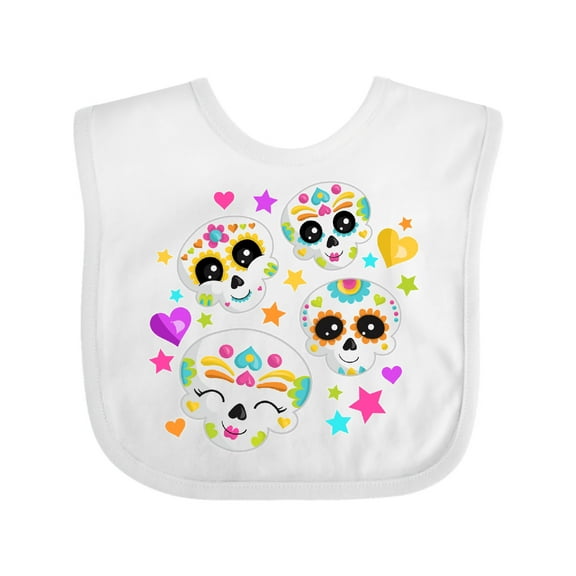 Inktastic Decorative Skull Party for Day of the Dead Boys or Girls Baby Bib