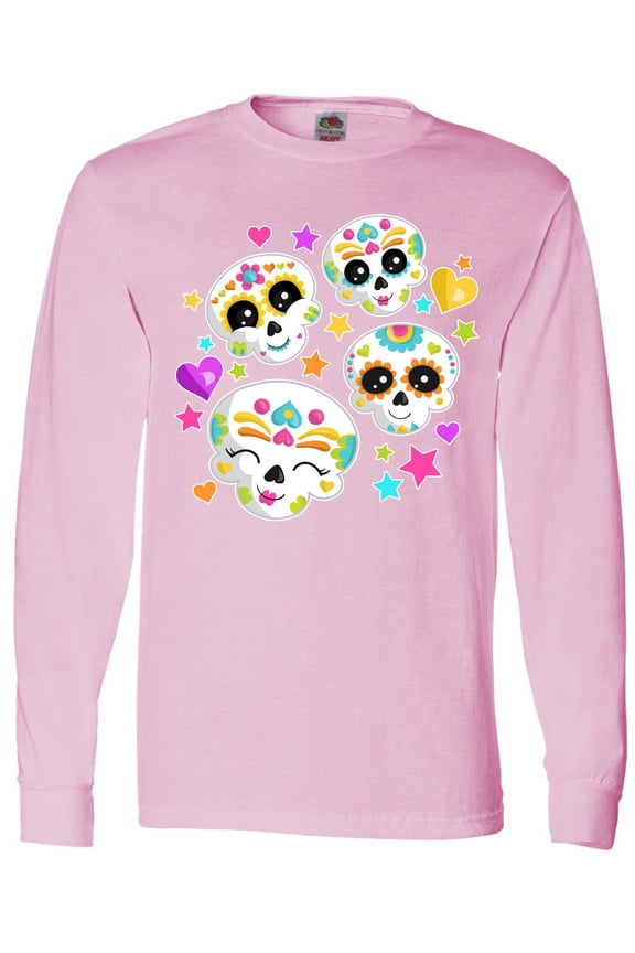 Decorative Skull Party for Day of the Dead Long Sleeve T-Shirt