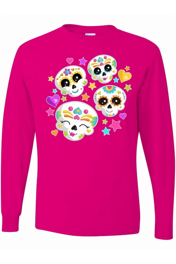 Decorative Skull Party for Day of the Dead Long Sleeve T-Shirt