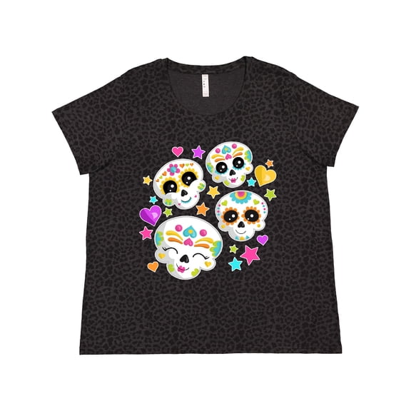 Inktastic Decorative Skull Party for Day of the Dead Women's Plus Size T-Shirt