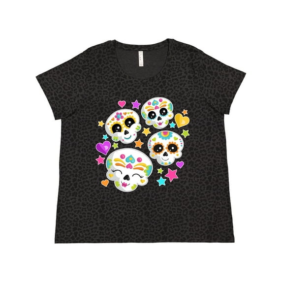 Inktastic Decorative Skull Party for Day of the Dead Women's Plus Size T-Shirt